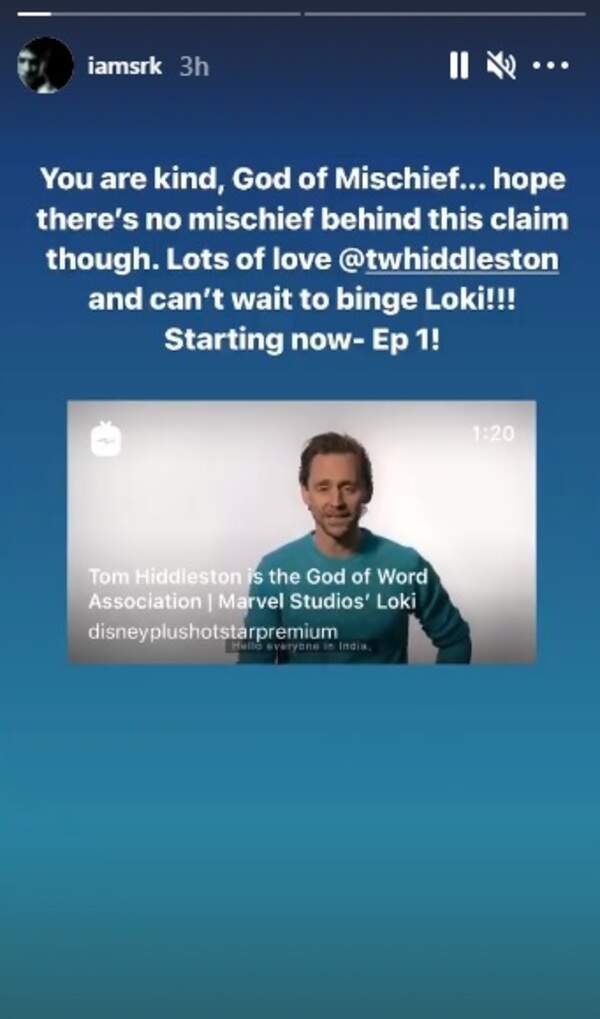 SRK Tom Hiddleston