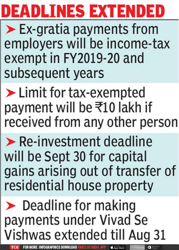 Tax Relief Given For Covid Treatment Ex gratia Payment Times Of India