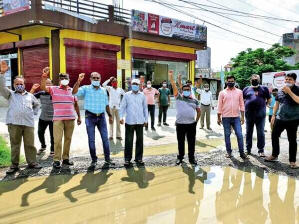 Craters turn link road into death trap
