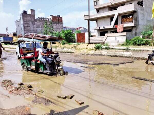 Craters turn link road into death trap