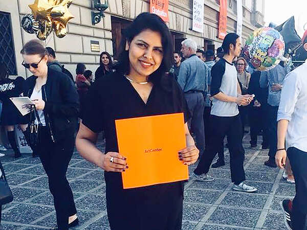 Shivangi at her graduation in Los Angeles, USA