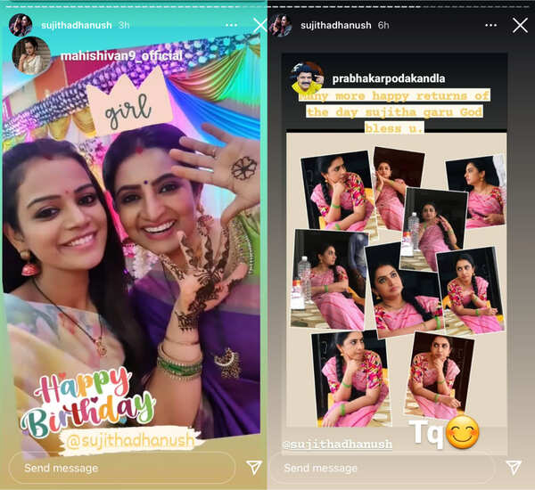 Mahi Shivan and Prabhakar wish Sujitha