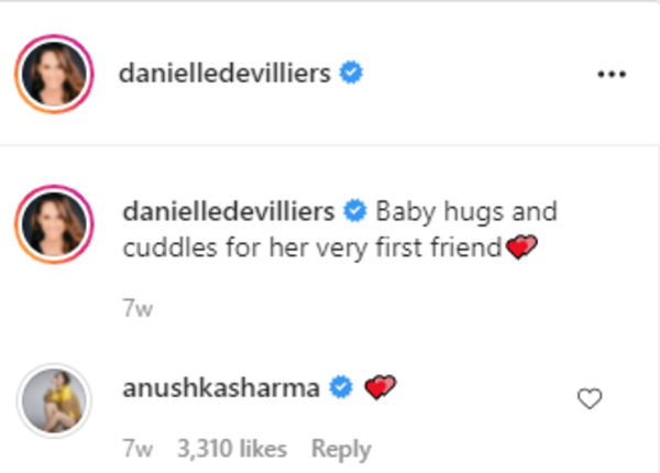Anushka Sharma And Virat Kohli Daughter: Did Danielle De Villiers share ...