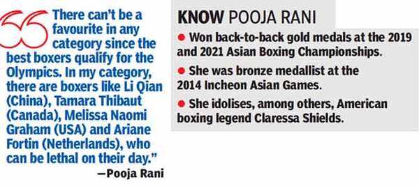 Debutant boxer Pooja Rani enters quarters of Olympics - The Economic Times