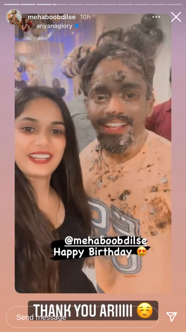 Ariyana wishes Mehaboob