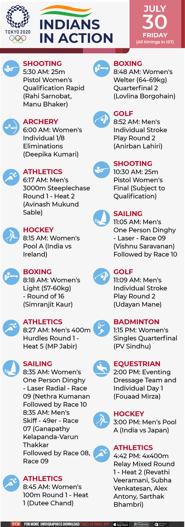 Tokyo Olympics-Schedule Template