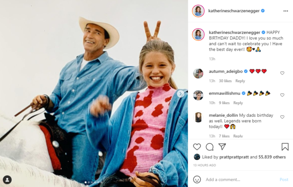 Katherine Schwarzenegger shared a wish for her father