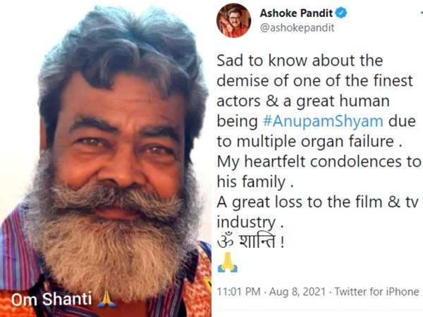 Pratigya Xxx Videos - Anupam Shyam Death News: Actor Anupam Shyam passes away at 63 due to  multiple organ failure | - Times of India