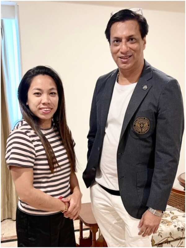 Saikhom Mirabai Chanu with Madhur Bhandarkar
