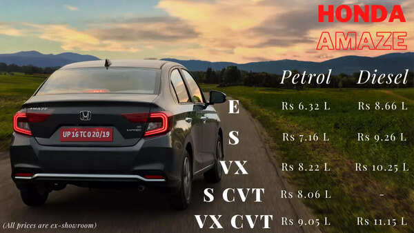 honda amaze price
