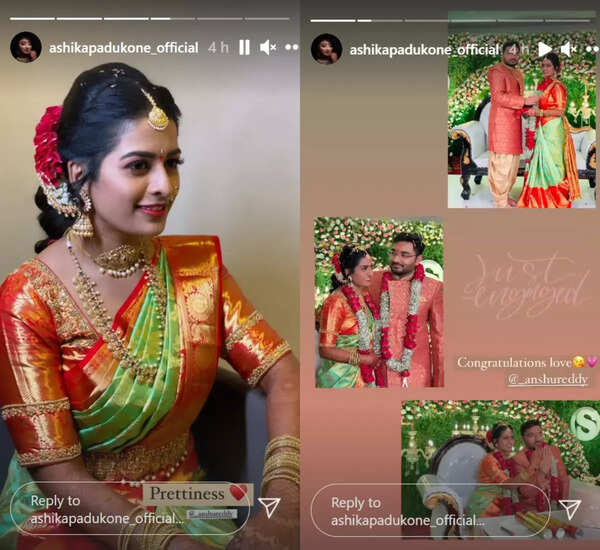 Ashika on Anshu's engagement