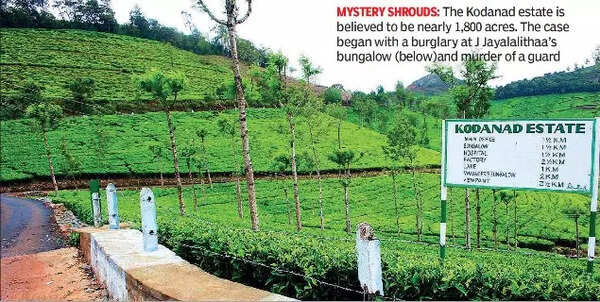 The Kodanad estate is believed to be nearly 1,800 acres. The case began with a burglary at J Jayalalithaa’s bungalow (below)and murder of a guard