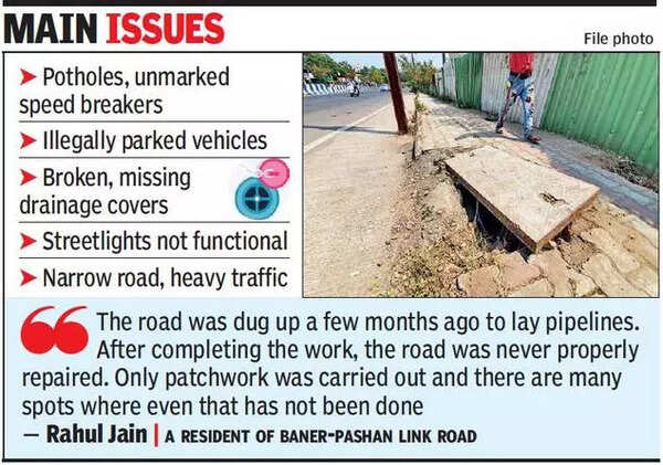 Driving woes galore on Pune's Baner-Pashan Link Road | Pune News ...