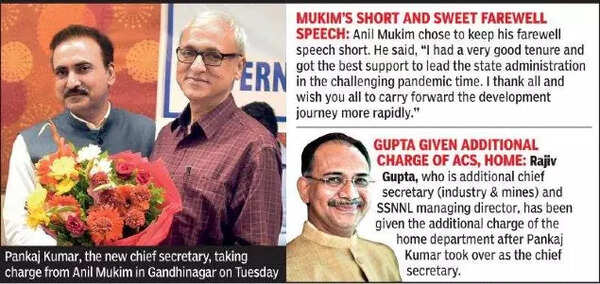 Gujarat: Pankaj Kumar takes charge as chief secretary | Ahmedabad News ...