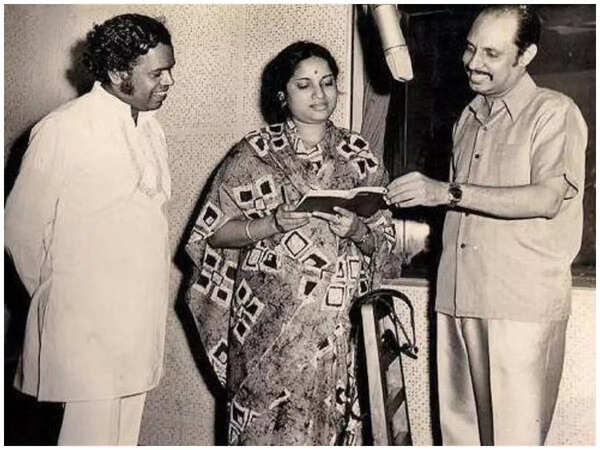 Vijaya Bhaskar with Puttanna Kanagal and Vani Jayaram