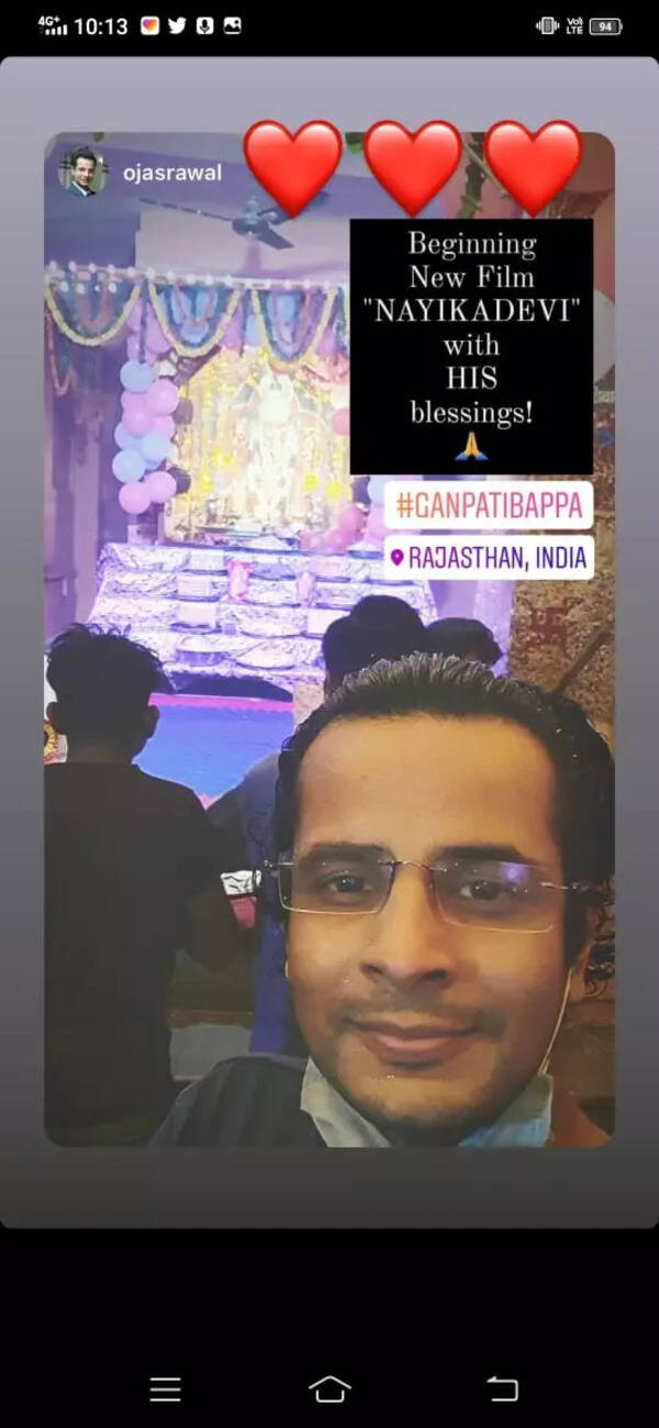 Ojas Rawal seeks the blessings from Bappa as he kickstarts shooting of