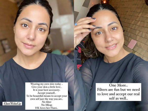 Hina Khan Shares A No Makeup Filter