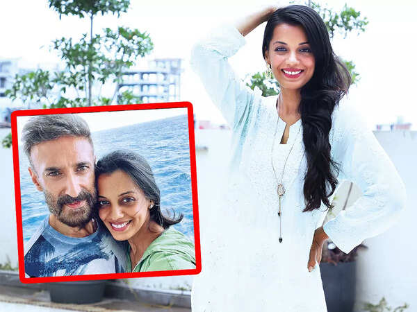 Mugdha (inset) with beau Rahul Dev