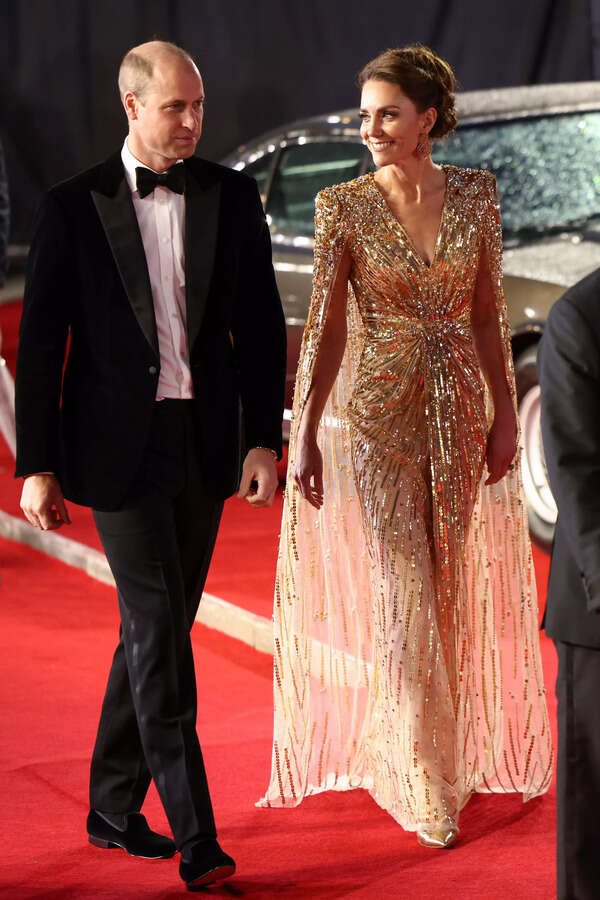kate middleton gold dress jenny packham Gold Highlights Cowl Neck Maxi Dress main image 1