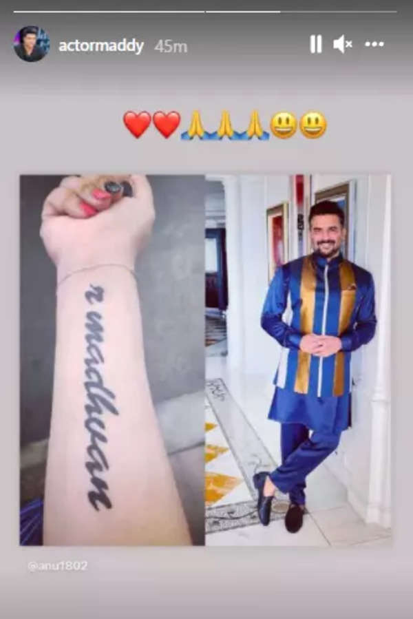 R Madhavan reacts to a fan getting his name tattooed on her arm | Hindi  Movie News - Times of India