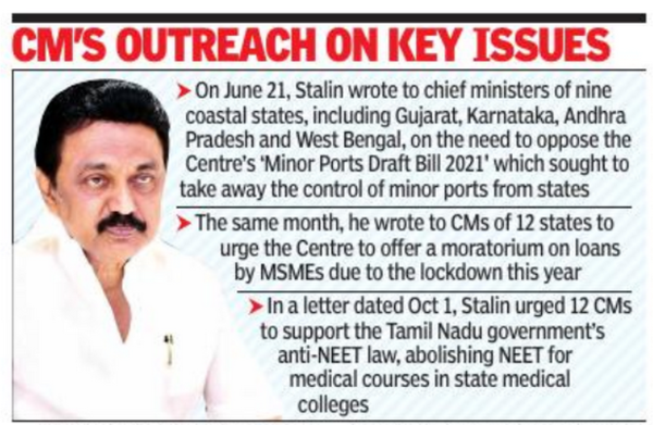 Tamil Nadu CM M K Stalin drums up support for anti-NEET law, writes to ...