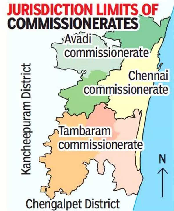 Avadi Map In Chennai New Commissionerates: Cops Working On Limits Of Areas In Tamil Nadu |  Chennai News - Times Of India