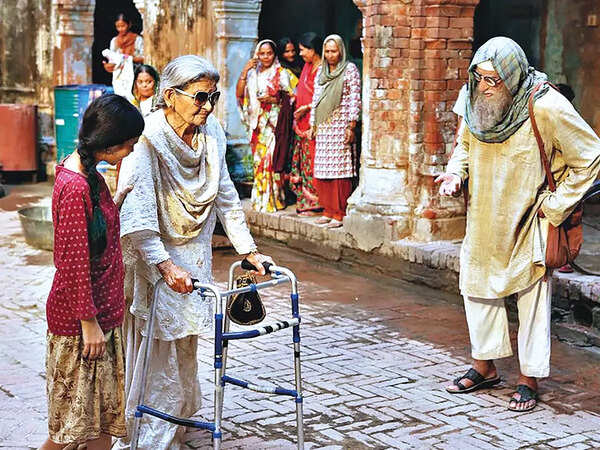 As Fatima Begum in Gulabo Sitabo with Amitabh Bachchan as her on screen husband