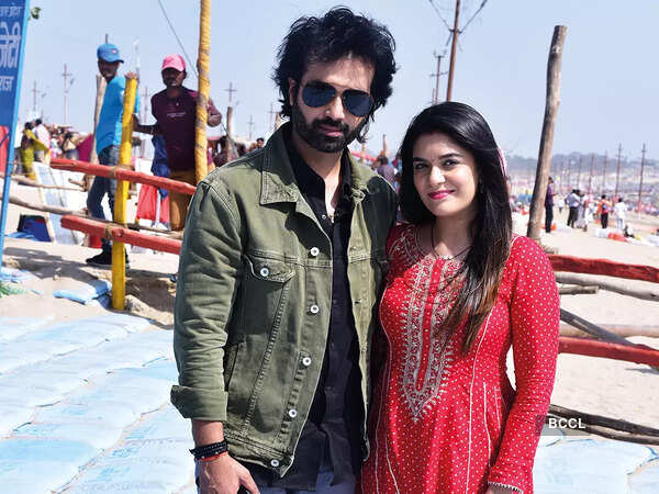 Telly Tales: Arhaan Behll and Pooja Gorshooting for teleshow Mann Ke Awaaz Pratigya 2 at Sangam