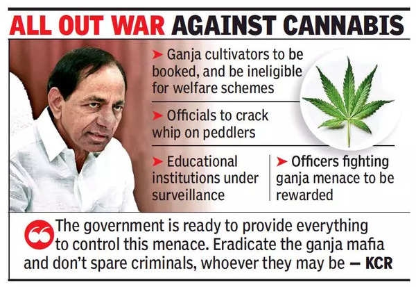 Smoke Out Ganja Peddlers, Make Telangana Drug Free, Says CM K ...