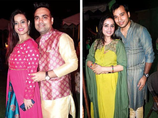 (L) Shwetanjali Shukla and Rishabh Garg (R) Stuti and Shobhit Gupta (BCCL/ IB Singh)
