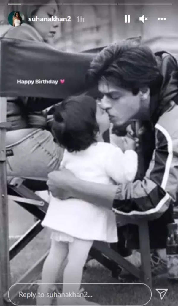 Suhana Khan wishes father Shah Rukh Khan on his 56th birthday with a sweet  post | Hindi Movie News - Times of India