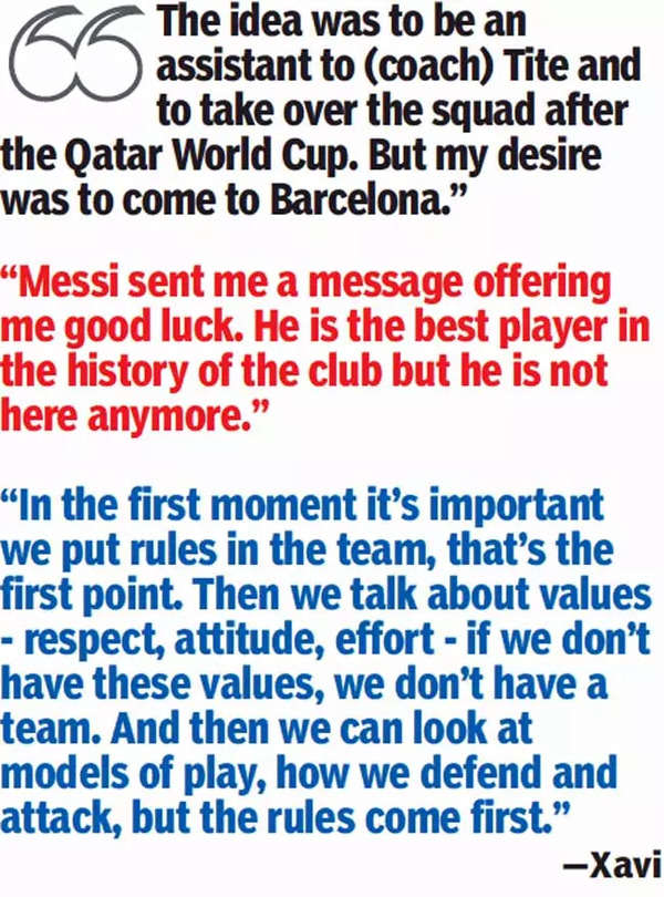 Xavi quote: Leo [Messi] is the best player of all time