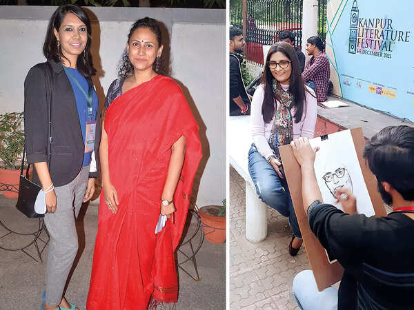 (L) Krati Sutwala and Akrati Ghosh (R) Kriti Tandon