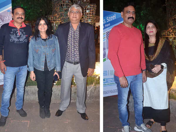 (L) Sanjeev Singh, Ritu and Sharad Maheshwari (R) Santosh Singh and Rinku Singh