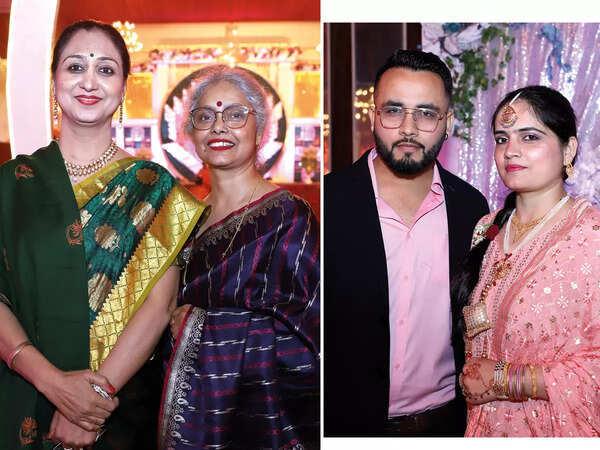 (L) Satinder Gujral and Roli Singh (R) Waris Hasan and Shobha Hasan (BCCL/ Aditya Yadav)