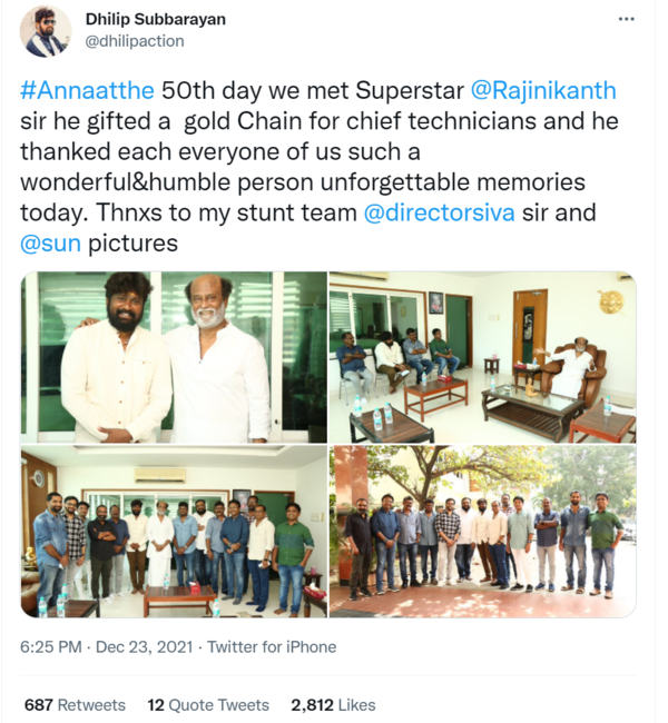 Dhilip's tweet