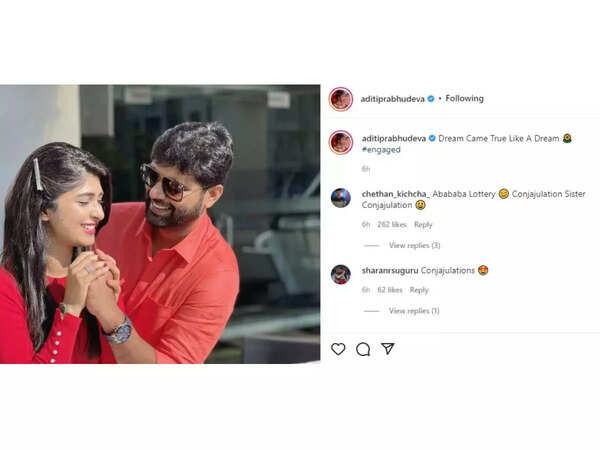 Did Aditi Prabhudeva secretly get engaged