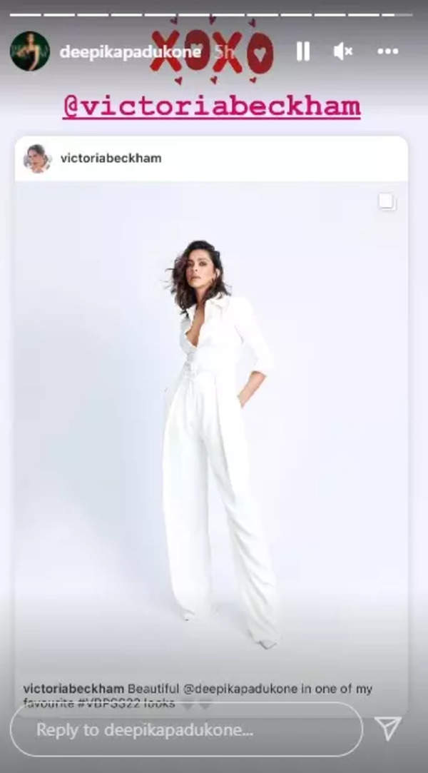 Deepika Padukone stuns in an all-white attire; Victoria Beckham