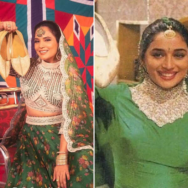 Richa Chadha recreates Madhuri Dixit's iconic look from 'Hum Aapke Hain Koun...!'   See pic | Hindi Movie News - The Times of India