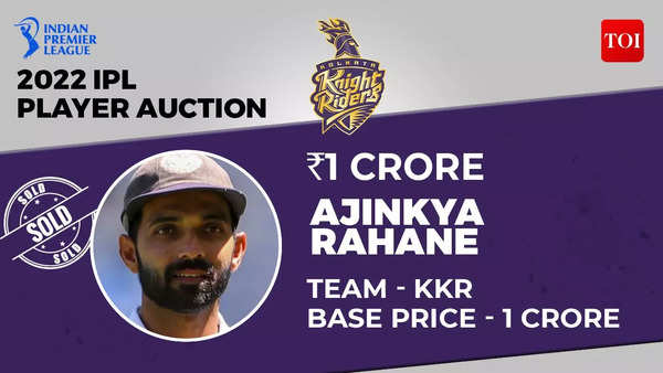 IPL Auction 2022: Ajinkya Rahane Goes To KKR For 1 Crore, Aiden Markram ...