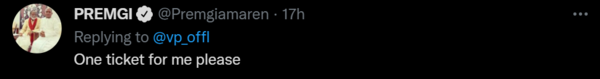 Premgi's tweet