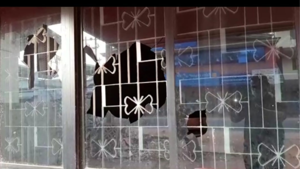 damaged windowpane