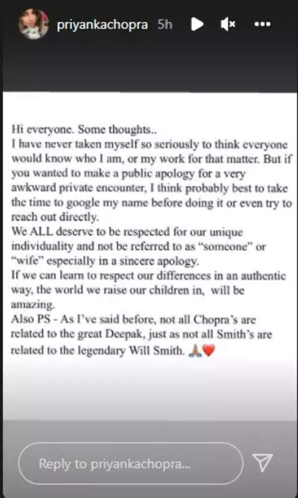 Priyanka Chopra wife Nick Jonas Priyanka Chopra reacts to comedian