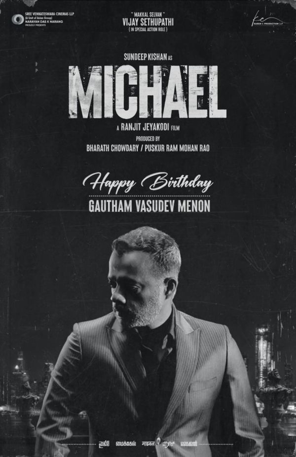 Gautham Menon's poster from 'Michael'