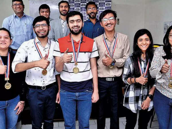 Successful candidates from Surat city on Friday
