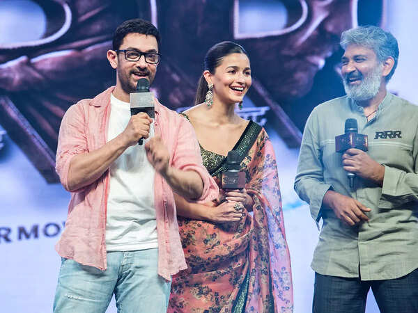 (L-R) Aamir Khan, Alia Bhatt and SS Rajamouli