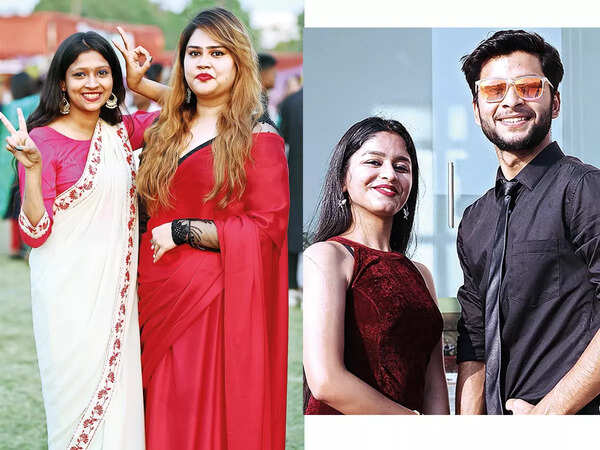 (L) Mansi Singh and Desiree (R) Manyata Jaiswal and Zunai Siddiqui
