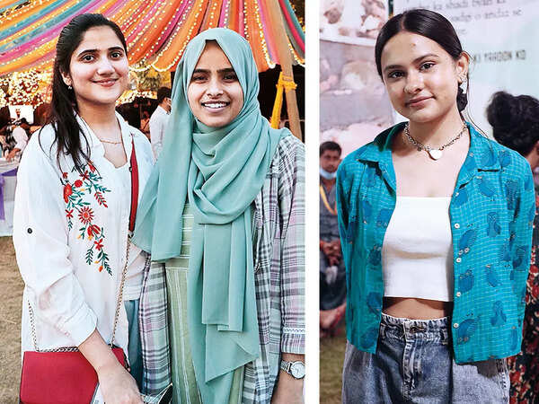 (L) Iqra Khan and Insha Fatima (R) Shreya Yadav