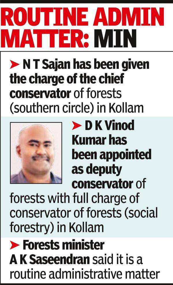 Vinod Kumar shunted, Sajan gets plum post