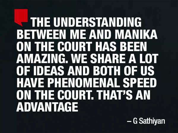 G Sathiyan on his understanding with Manika on the court